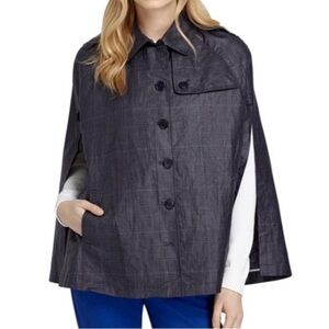 NWOT Brooks Brothers Plaid Linen Rain Cape